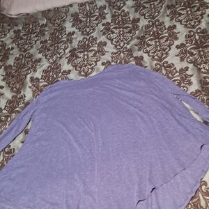 We The Free Top Womens Medium M Blue/purple Long Sleeve Oversized Flowy Shirt